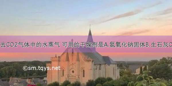 单选题除去CO2气体中的水蒸气 可用的干燥剂是A.氢氧化钠固体B.生石灰C.浓硫酸D.