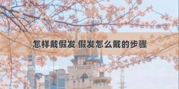 怎样戴假发 假发怎么戴的步骤