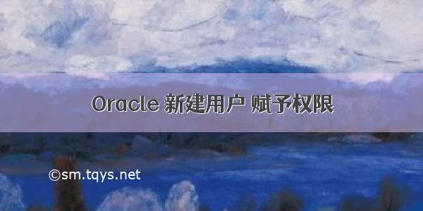 Oracle 新建用户 赋予权限