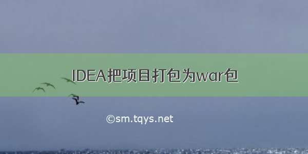 IDEA把项目打包为war包