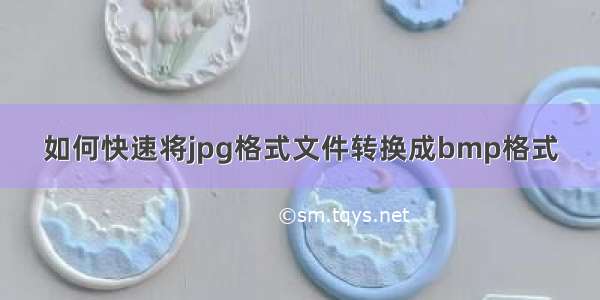 如何快速将jpg格式文件转换成bmp格式