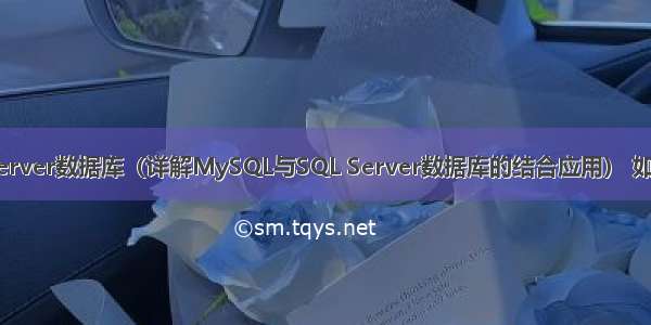 MySQL如何使用SQL Server数据库（详解MySQL与SQL Server数据库的结合应用） 如何把mysql做成bin文件