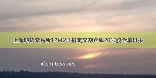 上海期货交易所12月2日指定交割仓库20号胶仓单日报