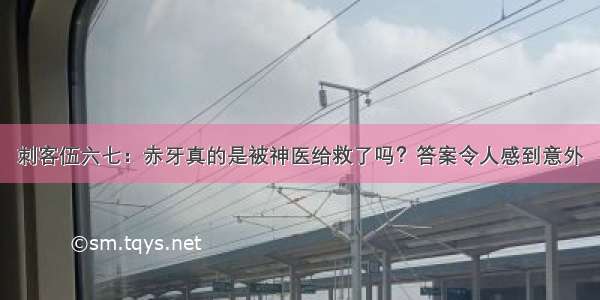 刺客伍六七：赤牙真的是被神医给救了吗？答案令人感到意外