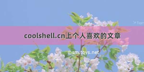 coolshell.cn上个人喜欢的文章