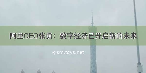 阿里CEO张勇：数字经济已开启新的未来