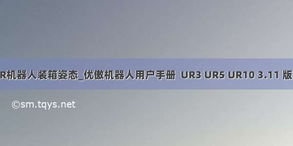 UR机器人装箱姿态_优傲机器人用户手册  UR3 UR5 UR10 3.11 版本