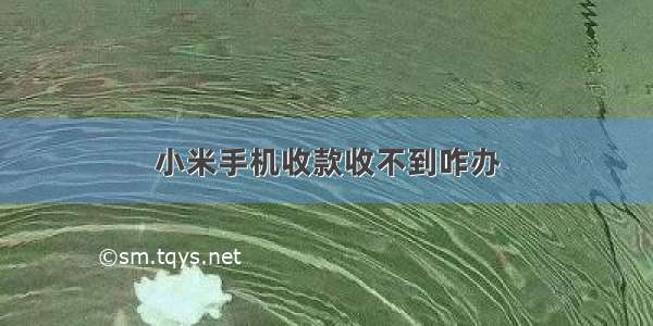 小米手机收款收不到咋办