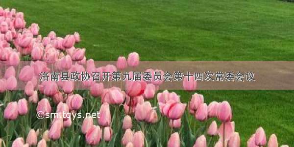 洛南县政协召开第九届委员会第十四次常委会议