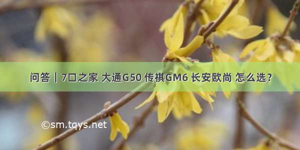 问答｜7口之家 大通G50 传祺GM6 长安欧尚 怎么选？