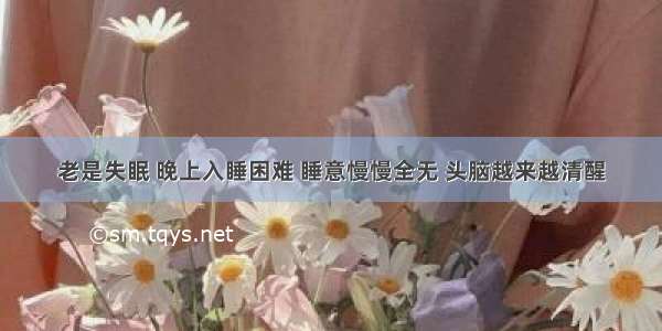 老是失眠 晚上入睡困难 睡意慢慢全无 头脑越来越清醒