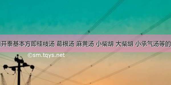 三阳开泰基本方即桂枝汤 葛根汤 麻黄汤 小柴胡 大柴胡 小承气汤等的合集