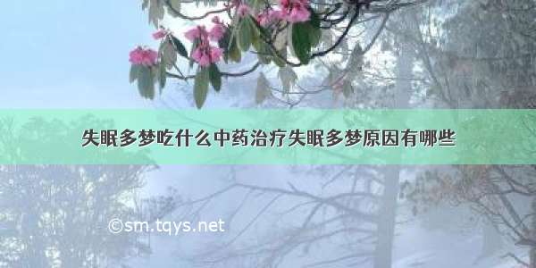 失眠多梦吃什么中药治疗失眠多梦原因有哪些