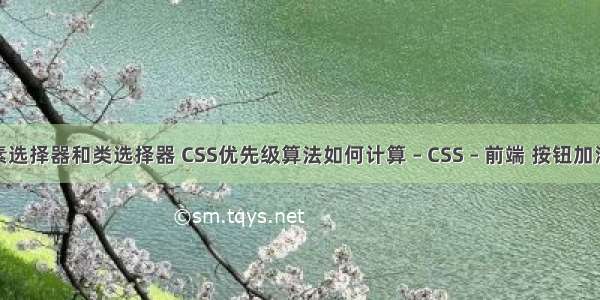 css元素选择器和类选择器 CSS优先级算法如何计算 – CSS – 前端 按钮加浮雕css