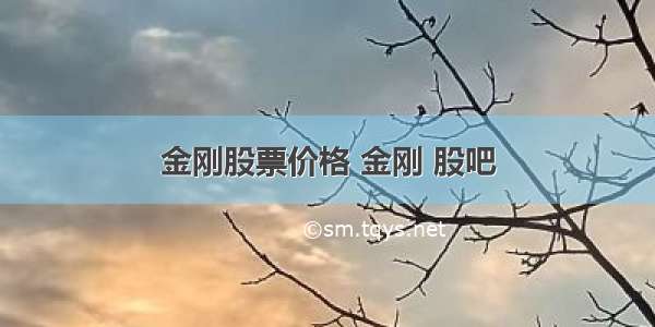 金刚股票价格 金刚 股吧