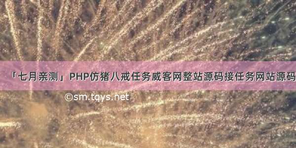 「七月亲测」PHP仿猪八戒任务威客网整站源码接任务网站源码