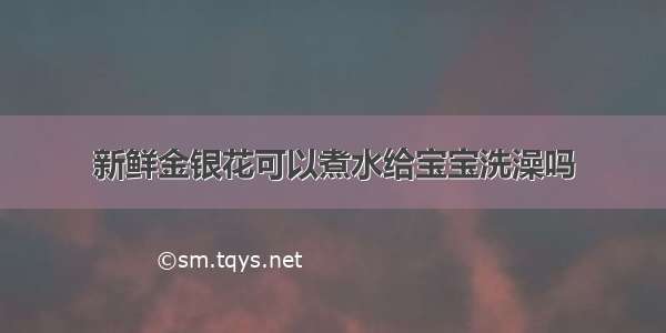 新鲜金银花可以煮水给宝宝洗澡吗