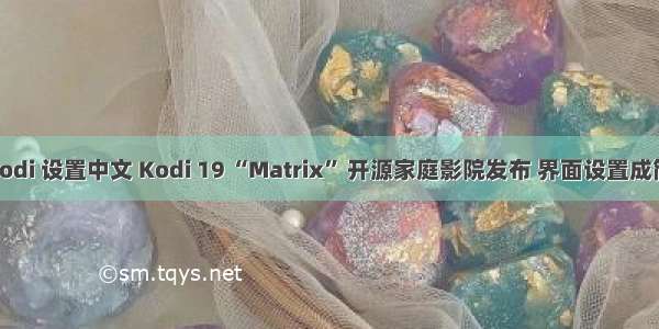linux kodi 设置中文 Kodi 19 “Matrix” 开源家庭影院发布 界面设置成简体中文