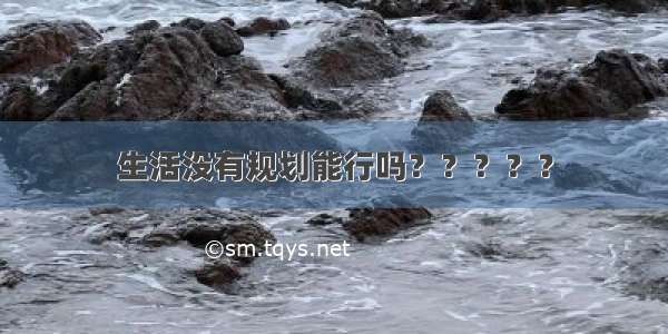 生活没有规划能行吗？？？？？