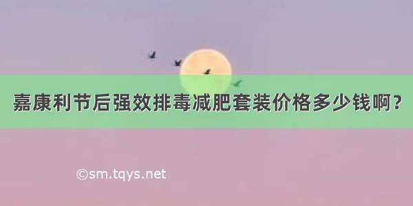 嘉康利节后强效排毒减肥套装价格多少钱啊？