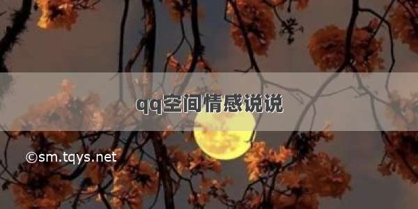 qq空间情感说说