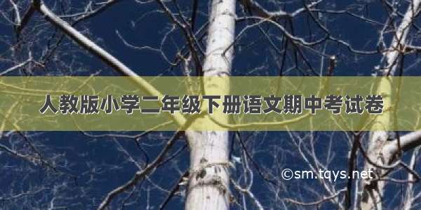 人教版小学二年级下册语文期中考试卷