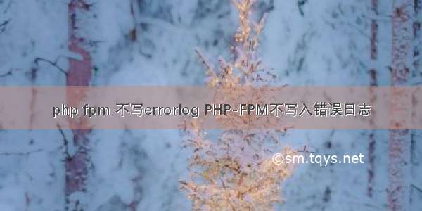 php fpm 不写errorlog PHP-FPM不写入错误日志