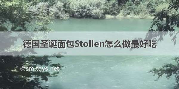 德国圣诞面包Stollen怎么做最好吃