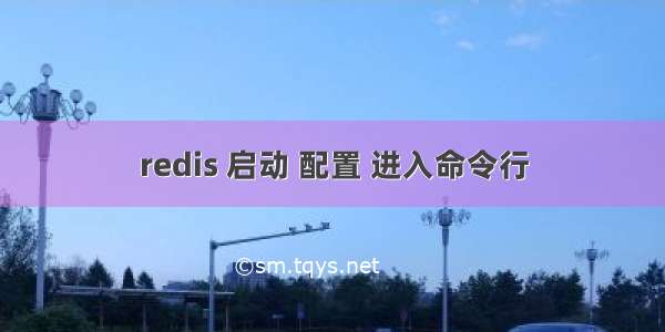 redis 启动 配置 进入命令行