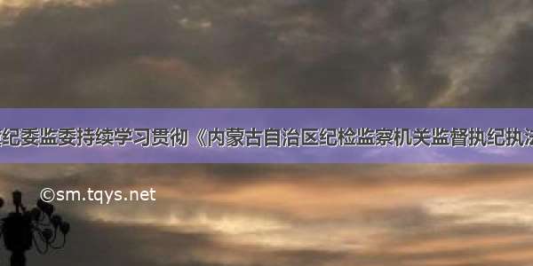 乌拉特后旗纪委监委持续学习贯彻《内蒙古自治区纪检监察机关监督执纪执法工作办法》