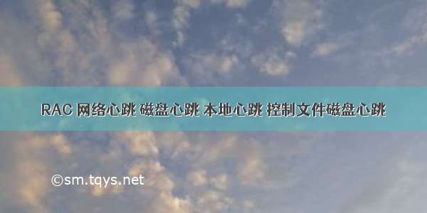 RAC 网络心跳 磁盘心跳 本地心跳 控制文件磁盘心跳