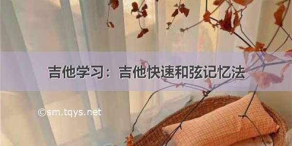 吉他学习：吉他快速和弦记忆法