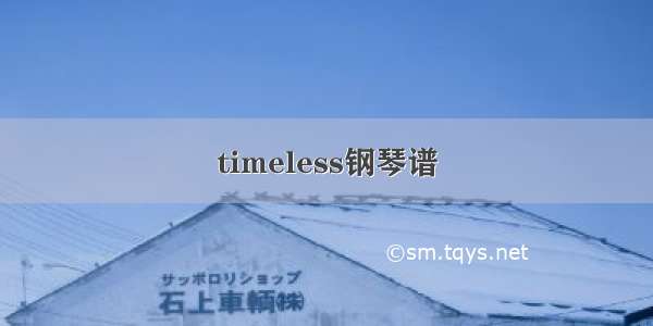 timeless钢琴谱