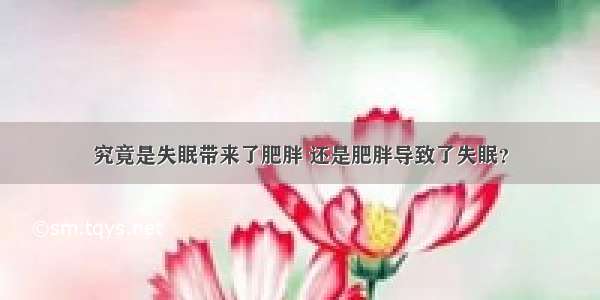 究竟是失眠带来了肥胖 还是肥胖导致了失眠？