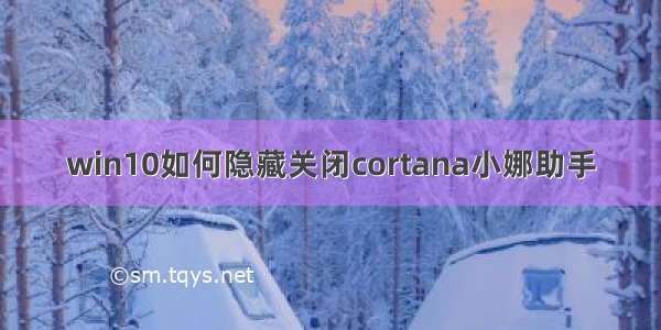 win10如何隐藏关闭cortana小娜助手