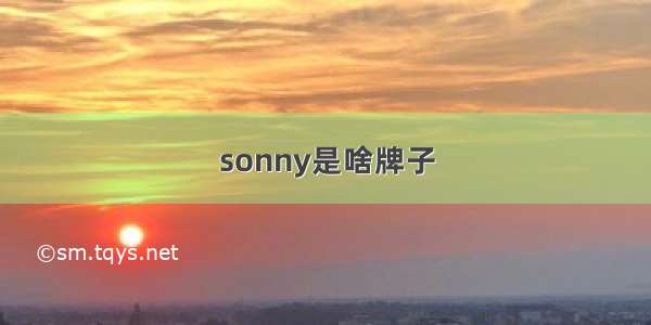 sonny是啥牌子