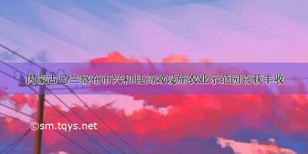 内蒙古乌兰察布市兴和县高效设施农业示范园喜获丰收