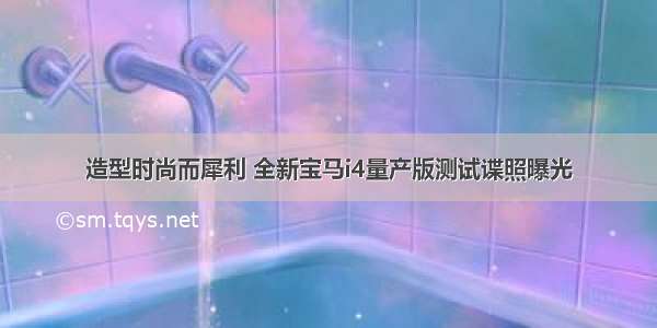 造型时尚而犀利 全新宝马i4量产版测试谍照曝光