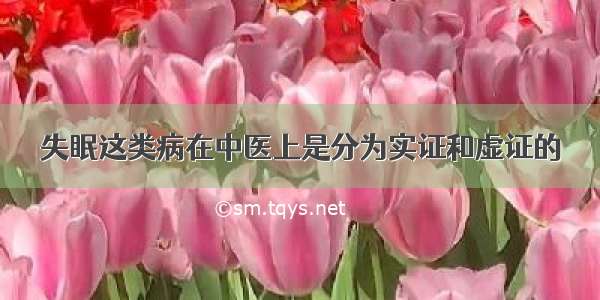 失眠这类病在中医上是分为实证和虚证的