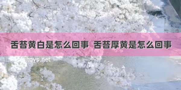 舌苔黄白是怎么回事  舌苔厚黄是怎么回事