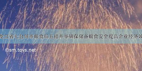 黑龙江省七台河市粮食局五措并举确保储备粮食安全提高企业经济效益