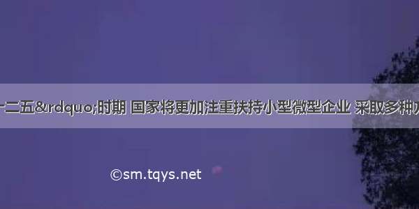 单选题&ldquo;十二五&rdquo;时期 国家将更加注重扶持小型微型企业 采取多种方式 拓宽小型微型