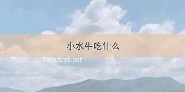 小水牛吃什么