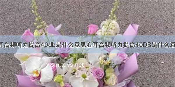 右耳高频听力提高40db是什么意思右耳高频听力提高40DB是什么意思