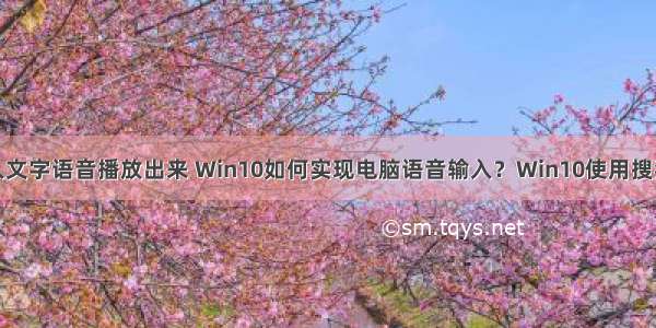 用计算机输入文字语音播放出来 Win10如何实现电脑语音输入？Win10使用搜狗输入法语音