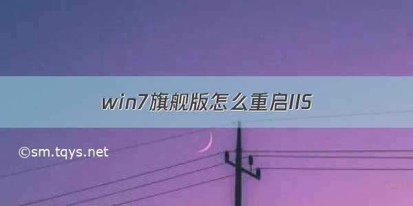 win7旗舰版怎么重启IIS