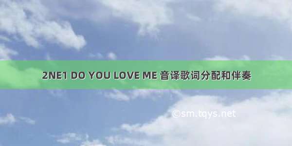 2NE1 DO YOU LOVE ME 音译歌词分配和伴奏