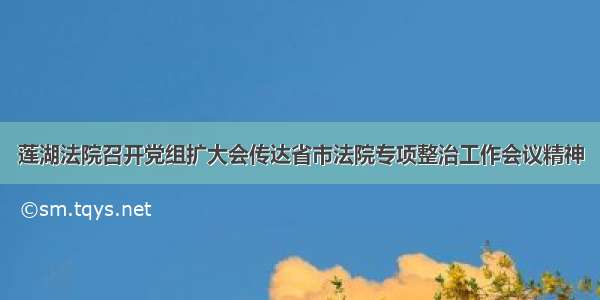 莲湖法院召开党组扩大会传达省市法院专项整治工作会议精神