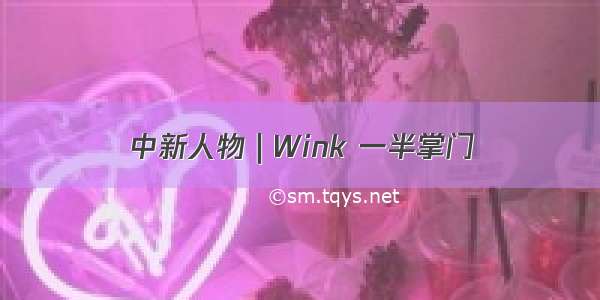 中新人物｜Wink 一半掌门