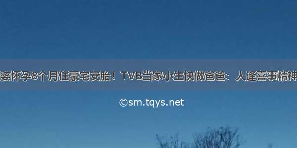 老婆怀孕8个月住豪宅安胎！TVB当家小生快做爸爸：人逢喜事精神爽